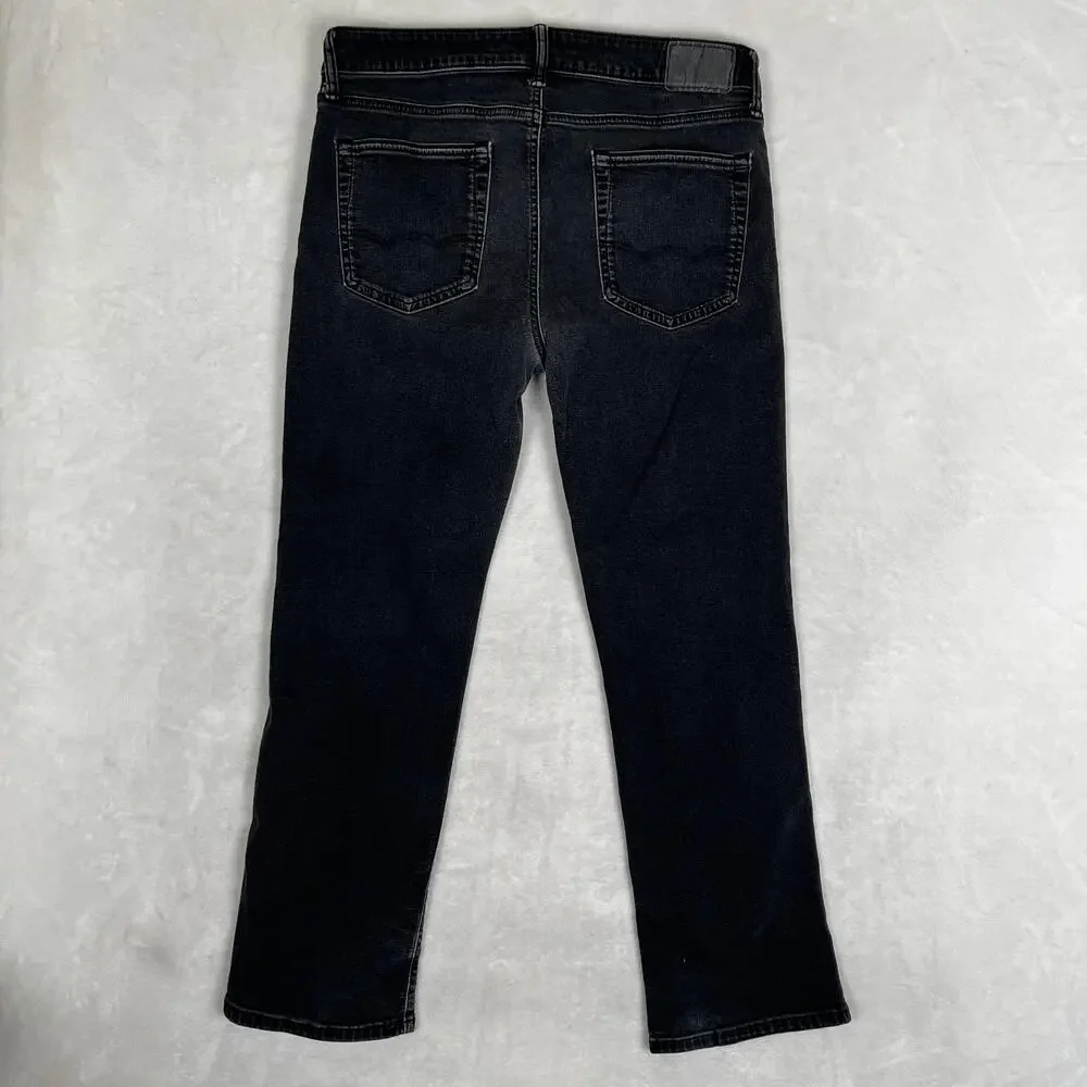 American Eagle Jeans Mens 33x30 Black Regular Straight Airflex+ Denim Faded